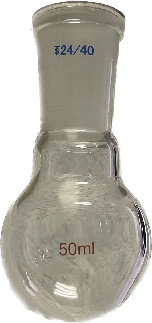 Single Neck Flask - 50 mL - (24/40) - Viking Lab Supply