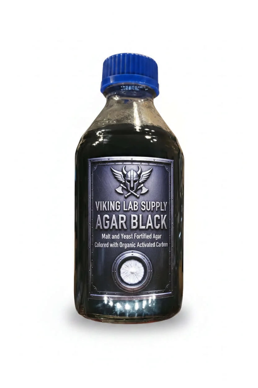 Agar Black for mycology and tissue culturing - High-contrast agar medium with activated carbon