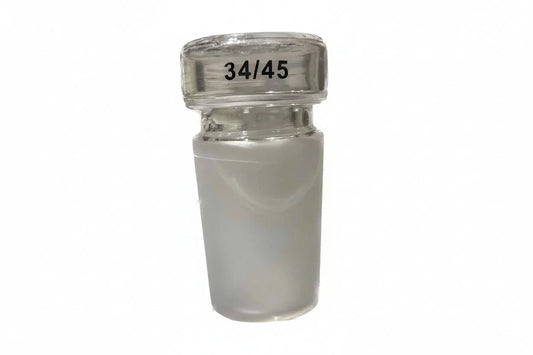 Borosilicate male glass stopper with a 34/45 joint