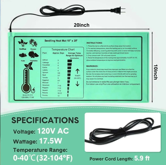 Mycology and Plant Seed Starter Heat Pad