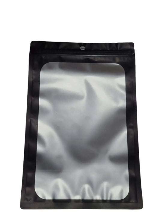 Mylar Bag - 1 Oz  - Black with Clear Window (Single)