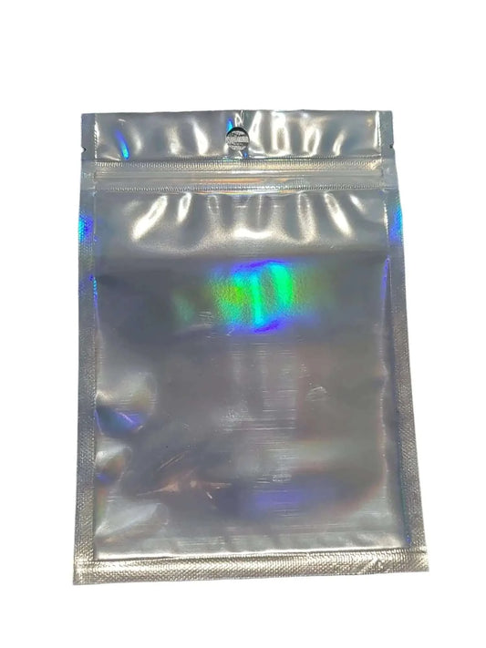 Holographic clear mylar preroll bag with window for disposable vapes and accessories