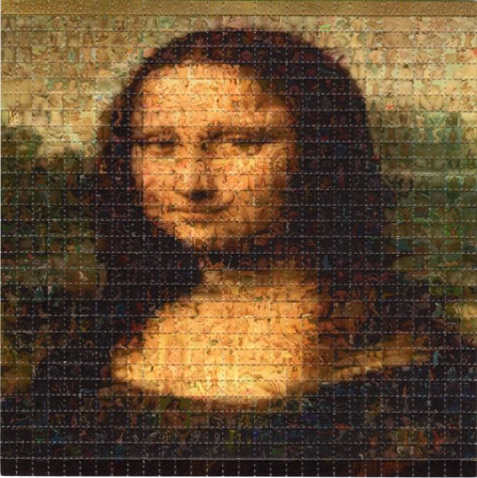 Blotter Art - acid free perforated blotter paper featuring Mona Lisa design, printed on pure cotton, 7.5x7.5 inches, 900 tabs