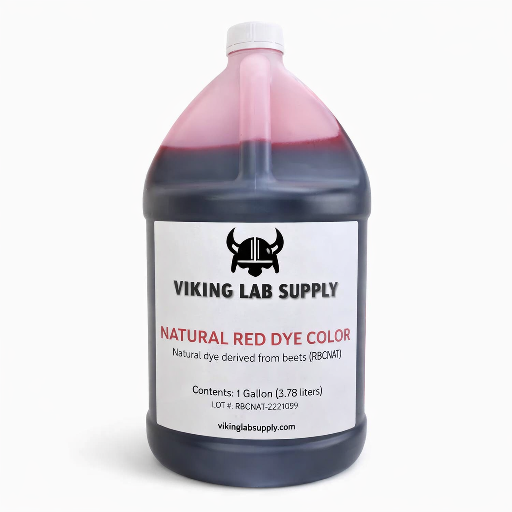 Beet dye Natural Food Coloring 1 Gallon from Viking Lab Supply, all-natural beet red dye for culinary creations.