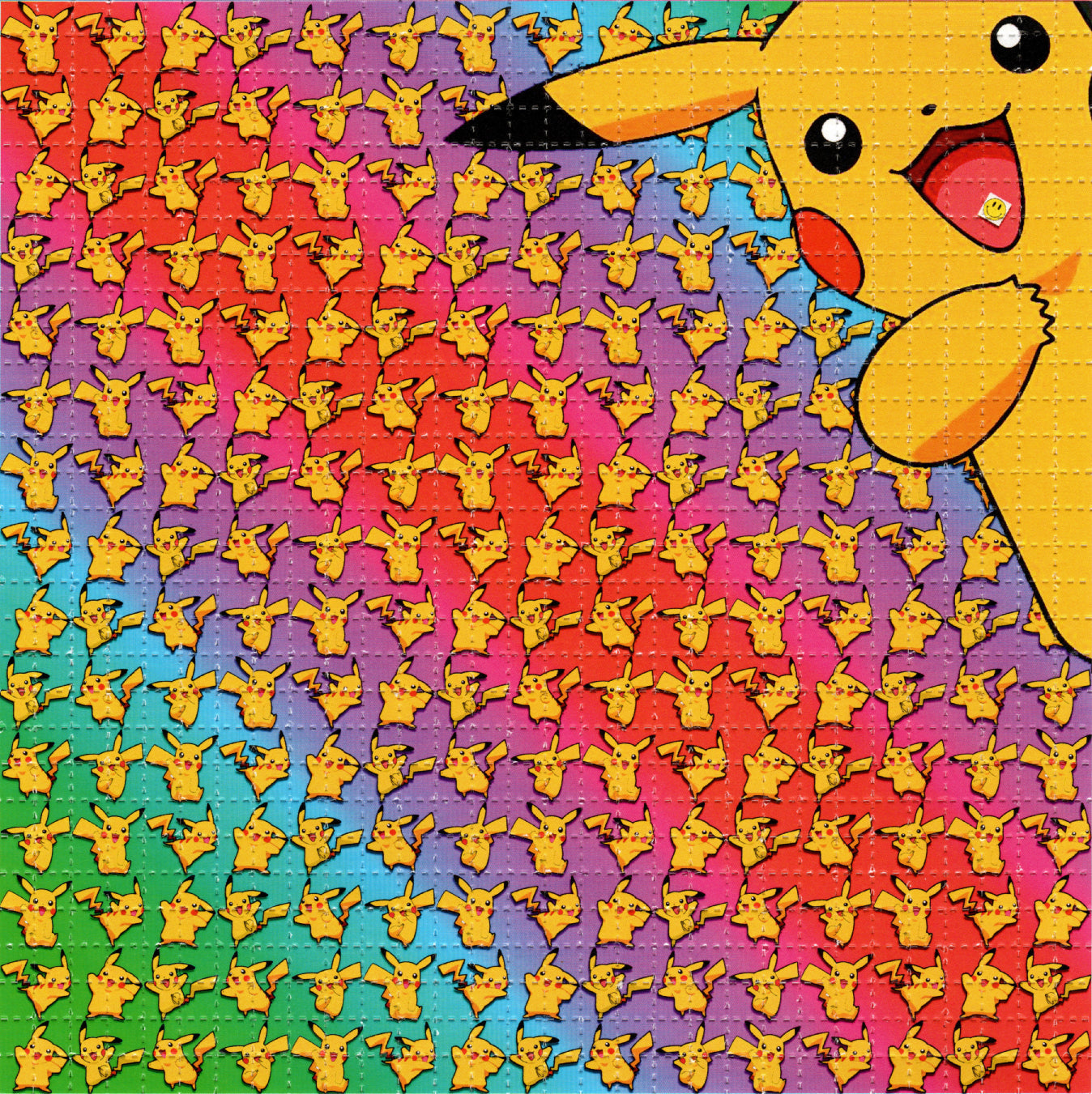 Blotter Art - acid free perforated blotter paper featuring colorful design with cartoon character.