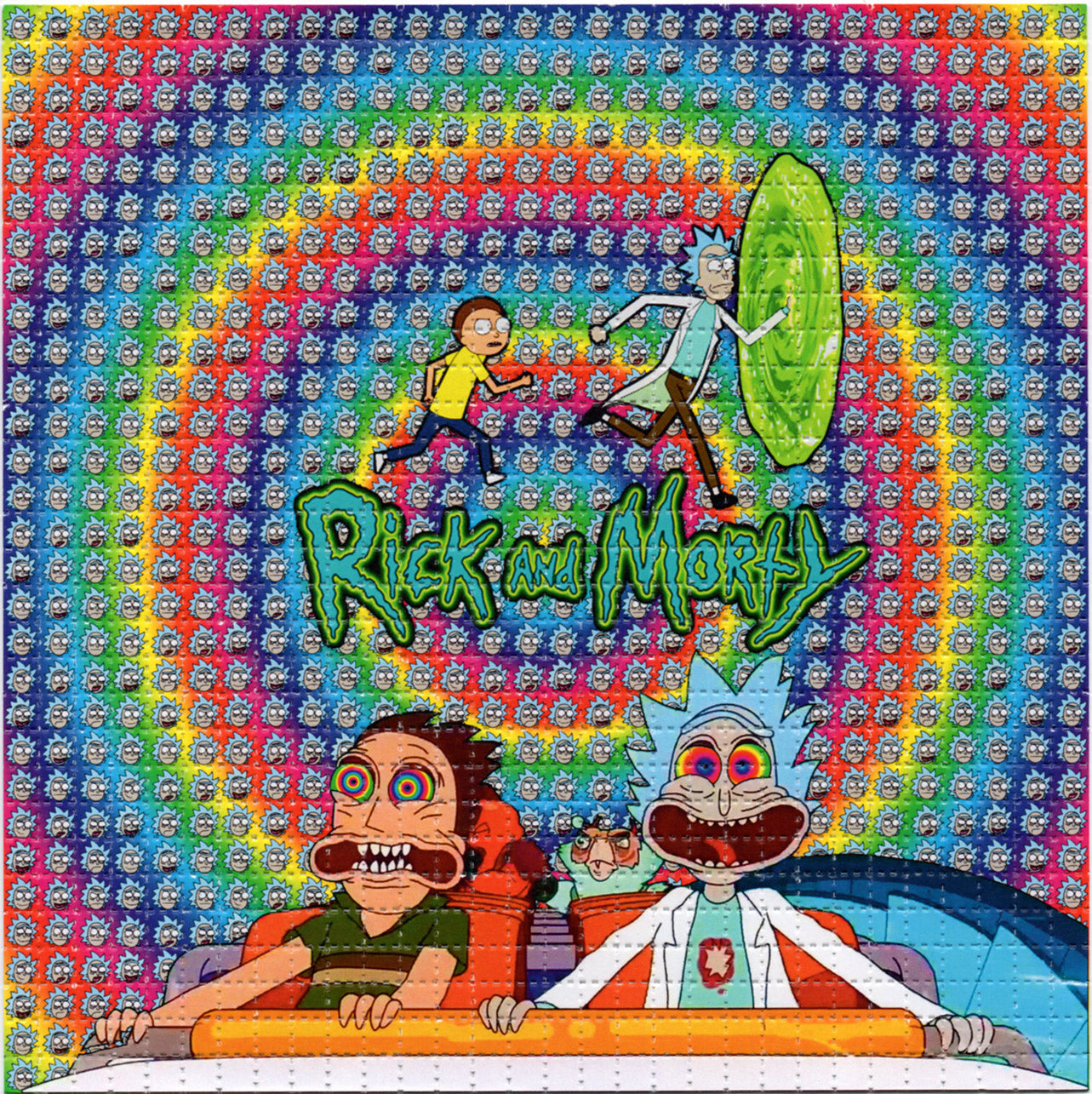 Blotter Art - acid free perforated blotter paper featuring colorful design inspired by animated characters.