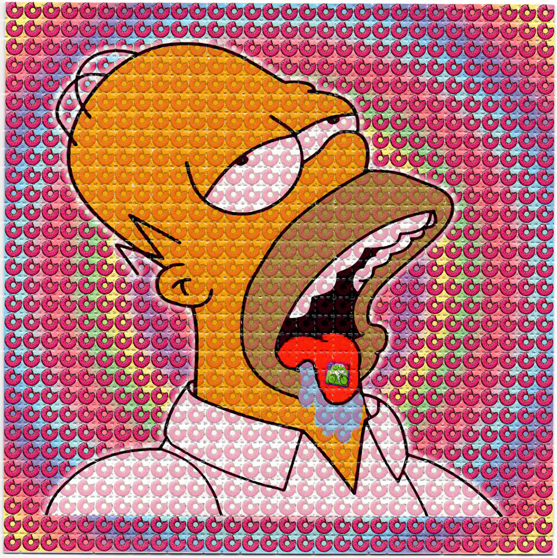 Blotter Art - acid free perforated blotter paper featuring colorful pop art design, no drugs, quality print on cotton paper, 7.5x7.5 inches