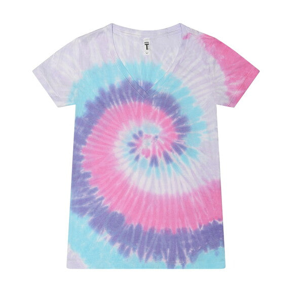 Vibrant organic tie dye shirts pure cotton with a unique pattern, eco-friendly fashion made from 100% organic cotton.