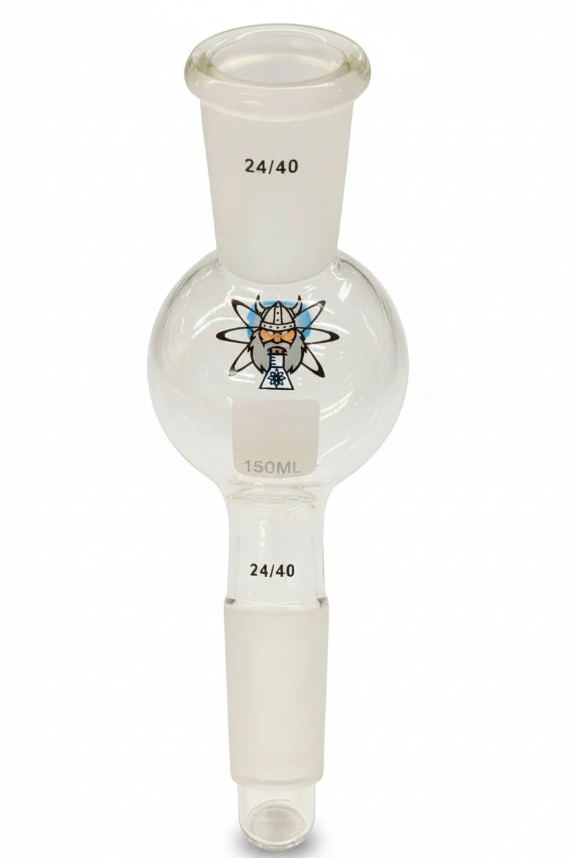 150 mL borosilicate mono cow receiver with 24/40 joints