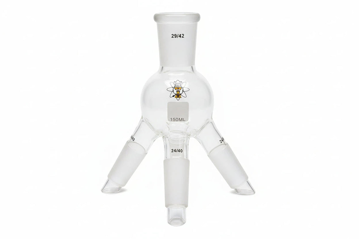 Glass short path distillation receivers with a main 29/42 joint and multiple 24/40 joints