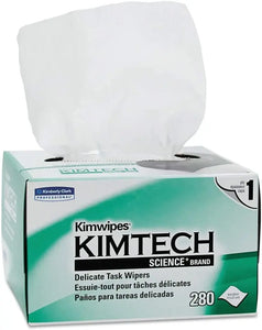 Kimtech 34120 Kimwipes 4-2/5 in. x 8-2/5 in. 1-Ply Delicate Task Wipers