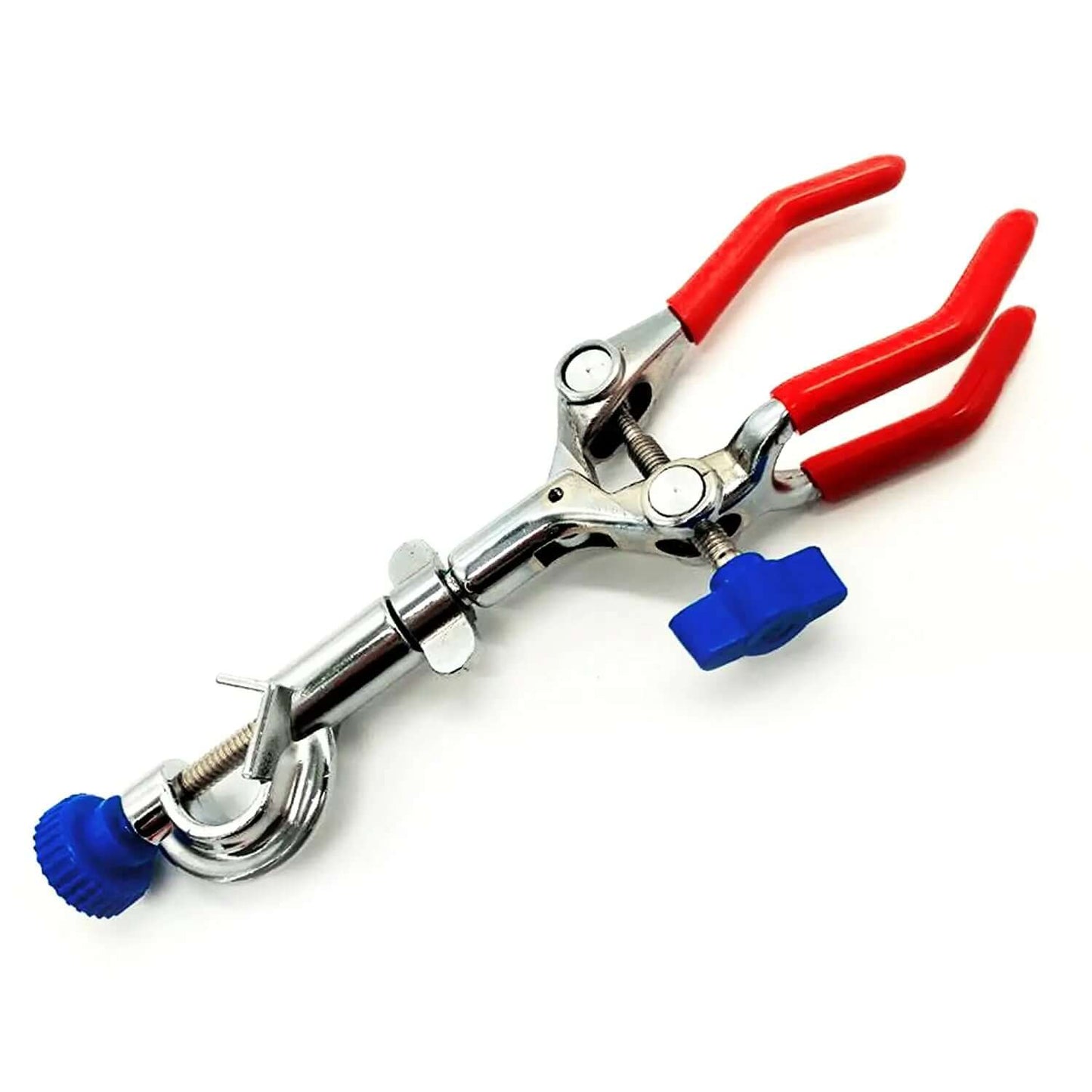 Lab Clamp 3 Prong Finger Style with 360-degree swivel and 90mm jaw opening for lab use