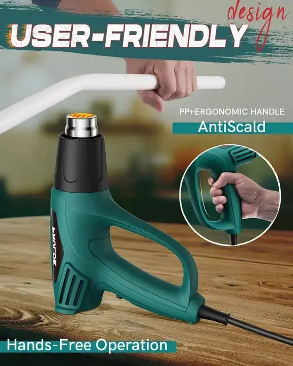 Heat Gun, PRULDE 1500W Dual Temperature Settings 572°F~1112°F - Viking Lab Supply