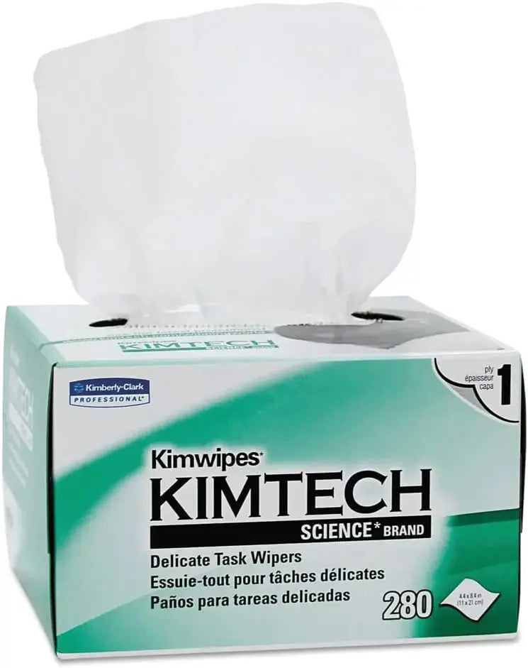 Kimtech 34120 Kimwipes 4-2/5 in. x 8-2/5 in. 1-Ply Delicate Task Wipers - Viking Lab Supply