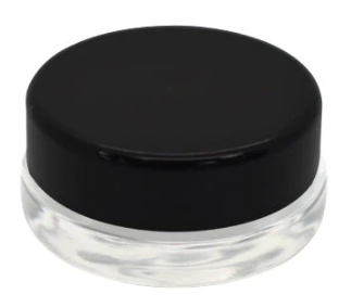 7ml Extract Jar (Glass) w/Top (Black or White) (100 Pack) with Custom Packaging