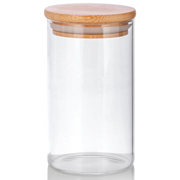 Glass Jar w/ Wooden Lid (10oz)
