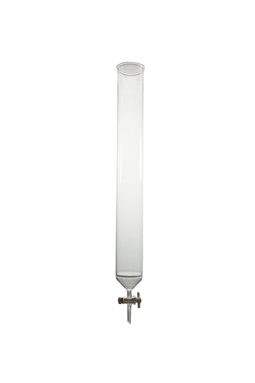 Our Viking Lab Supply Chromatography vacuum column designed to help separate liquid chemical compounds. Chromatography column 2" 10 Micron fritted disc. Chromatography Tube for Pesticide Remediation.